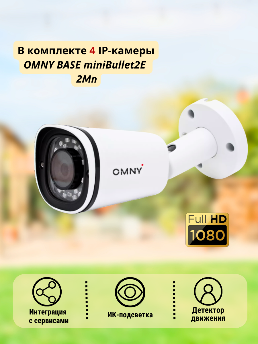 Комплект с IP-камерами OMNY 4  1561-