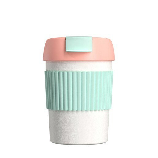 Ecosystem Термостакан-непроливайка KissKissFish Rainbow Vacuum Coffee Tumbler Mini (розовый, светло-зелёный, белый)KissKissFish Rainbow Vacuum Coffee Tumbler Mini (Pink)
