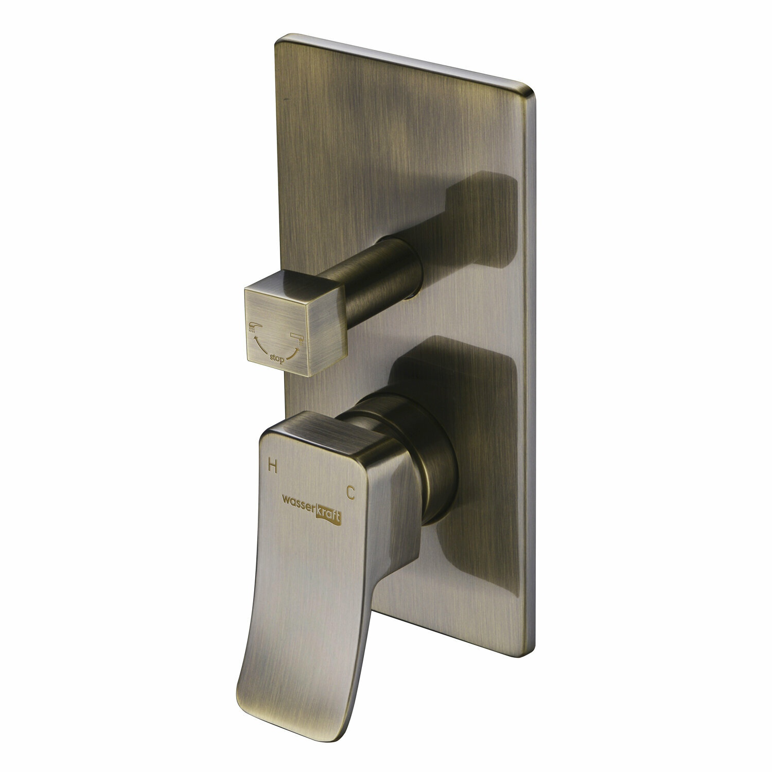 Смеситель для ванны и душа WasserKRAFT Exter (1641), светлая бронза