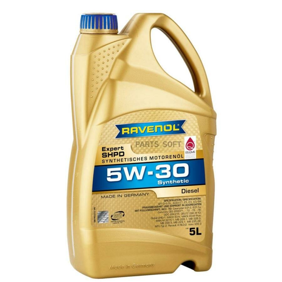 RAVENOL 4014835863460 Масло моторное 5W-30 RAVENOL 5л Expert SHPD