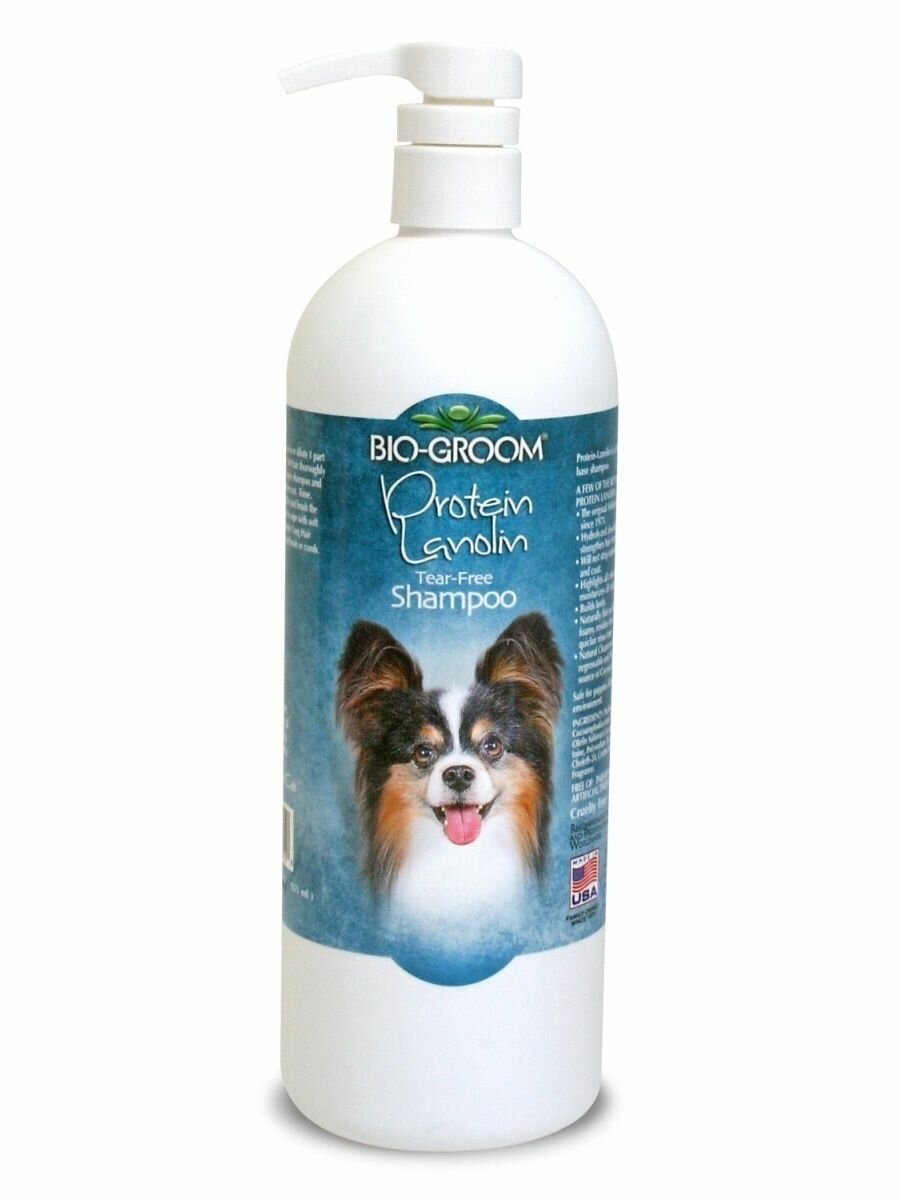 Шампунь для животных BIO-GROOM Protein/Lanolin протеиново-ланолиновый (концентрат 1:5), 947 мл