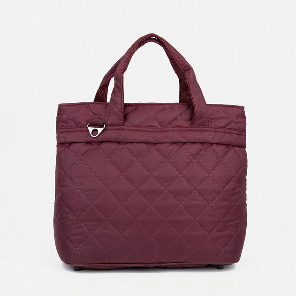 Дорожная сумка на молнии, наружный карман, длинный ремень, цвет бордовый - фотография № 2