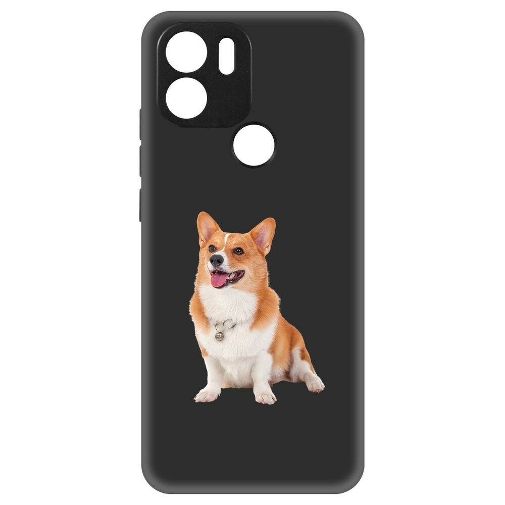 Чехол-накладка Krutoff Soft Case Корги для Xiaomi Redmi A2+ черный