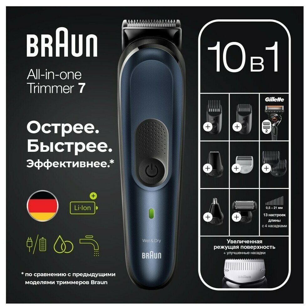 Машинка для стрижки Braun MGK7330 - фотография № 3