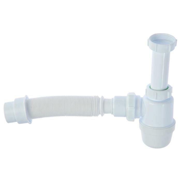 фото Сифон для раковины Akvater, 1 1/4" х 40 мм, без выпуска, с гофрой 40х40/50 мм