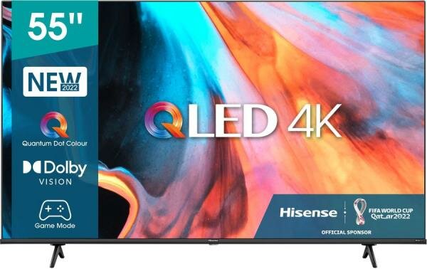 Телевизор QLED Hisense 55 55E7HQ черный Ultra HD 60Hz DVB-T DVB-T2 DVB-C DVB-S DVB-S2 USB WiFi Smart TV (RUS)