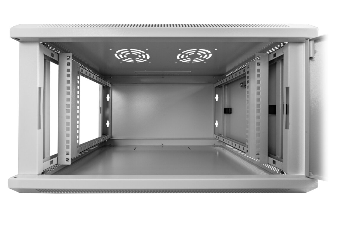 Телекоммуникационный шкаф настенный 19 дюймов 12u 600х450 cерый металл: 19box-12U 60/45GM