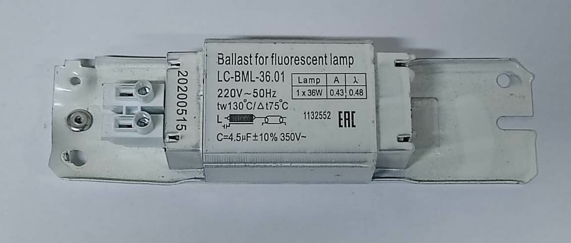 Дроссель электромагнитный 36W balast for Fiuorescent lamp LC-BML-36.01