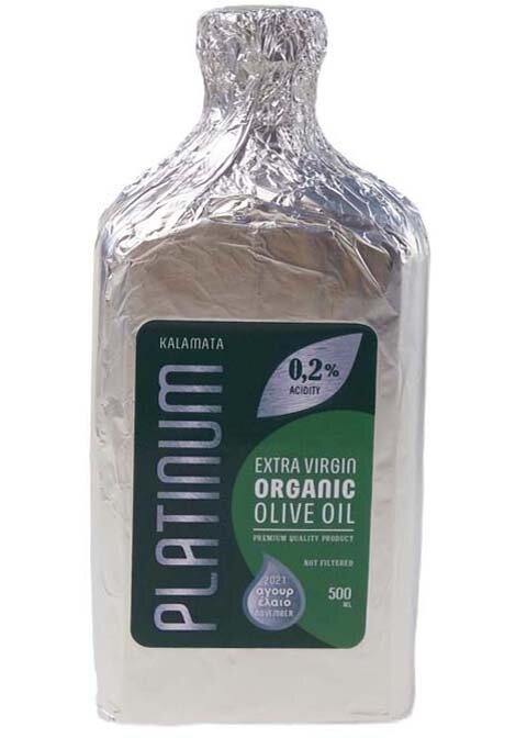 фото Olivi Био оливковое масло Платинум Не фильтрованное Organic Kalamata 0.2%, 500мл, Греция