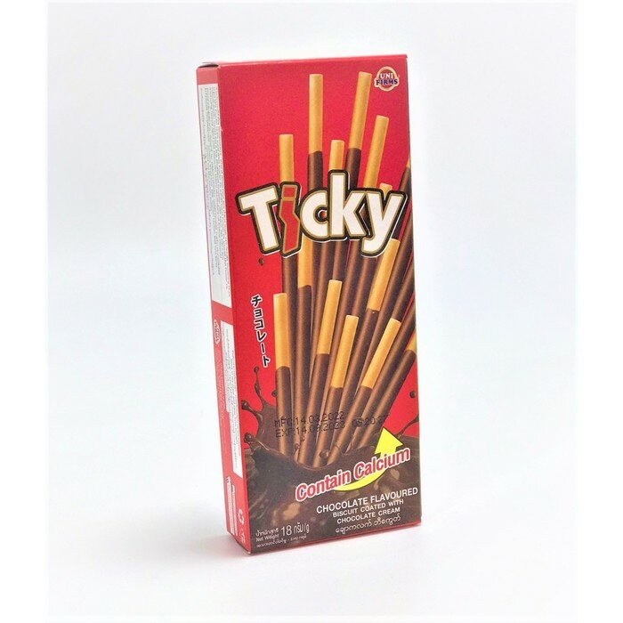 Бисквитные палочки Ticky покрытые шоколадным кремом, 20 г - фотография № 1