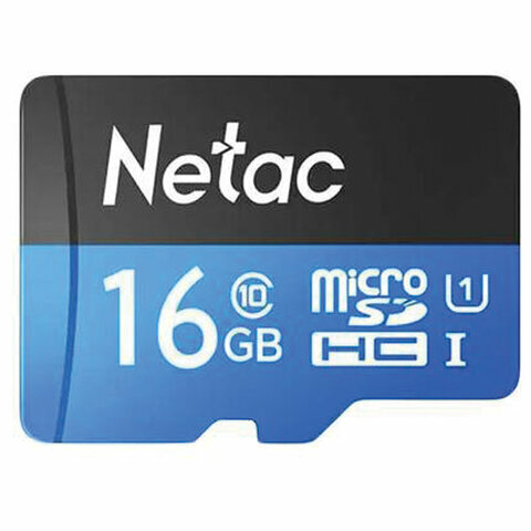Карта памяти microSDHC 16 ГБ NETAC P500 Standard, комплект 5 шт., UHS-I U1.80 Мб/с (class 10), адаптер, NT02P500STN-016G-R