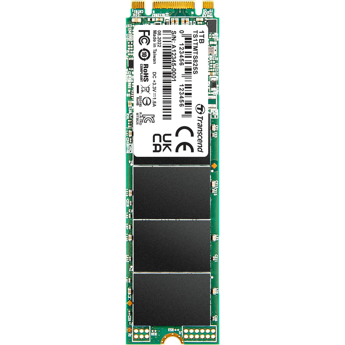 Transcend Накопитель SSD Transcend SATA III 1Tb TS1TMTS825S 825S M.2 2280 0.3 DWPD