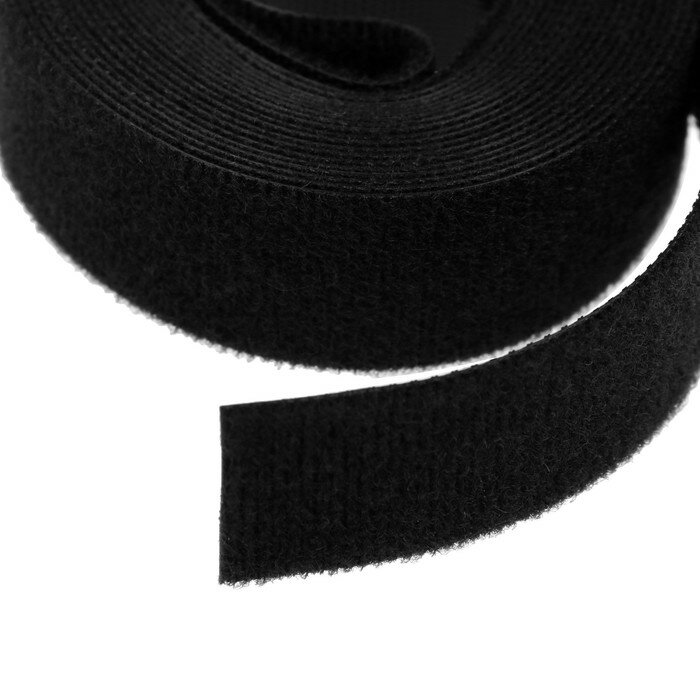 Лента-липучка для проводов 3000Х20Х1,5 мм тундра, цвет черный, 1 шт. - фотография № 2