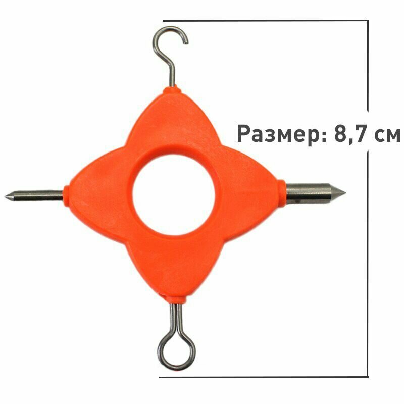 Универсальный инструмент рыболова 4 в 1 для карповых поводков / Вязки узлов и монтажей Multi Puller Tool