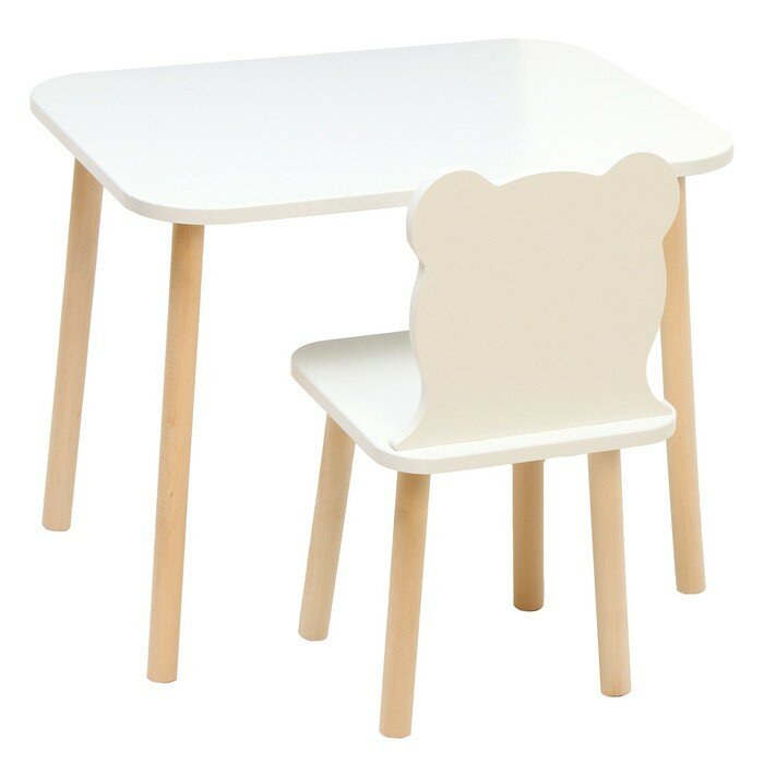 Комплект из детского стола и стула Скандик Абвиль, Мишка 9396995 - фотография № 3