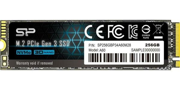 Твердотельный накопитель SSD M.2 128 Gb Silicon Power A60 Read 2200Mb/s Write 1600Mb/s 3D NAND TLC