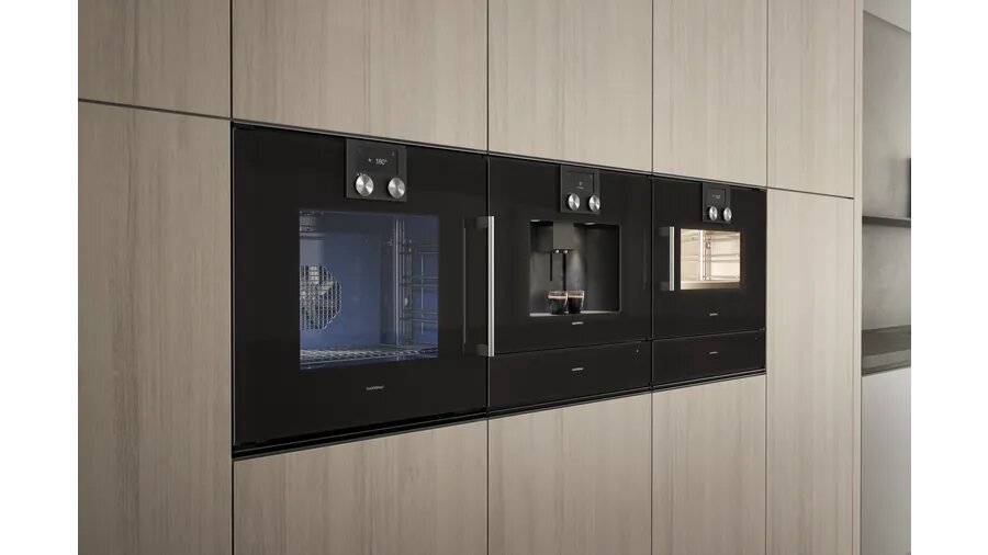 Электрический духовой шкаф Gaggenau BOP250101, антрацит, 60 см, навес двери справа - фотография № 3