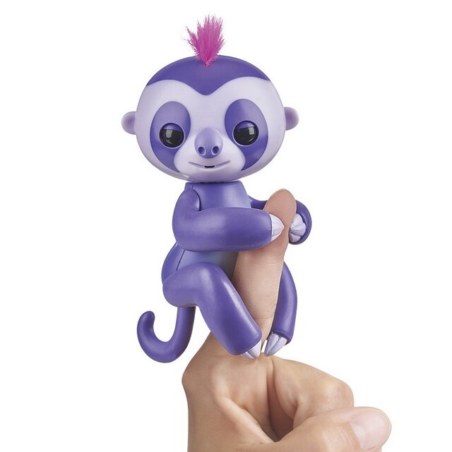 Интерактивная игрушка Fingerlings Ленивец Мардж пурпурный - фото №1