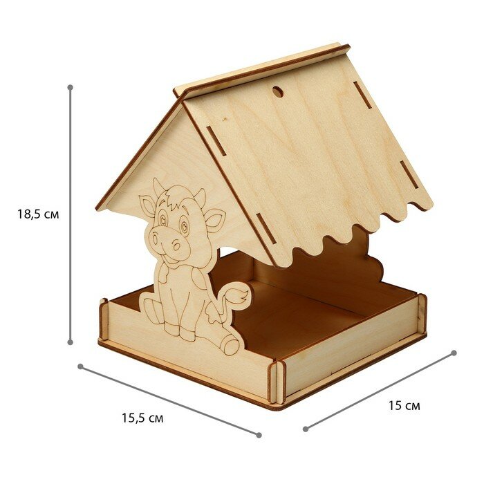 Кормушка для птиц «Бычок», 18 × 16 × 15 см - фотография № 3