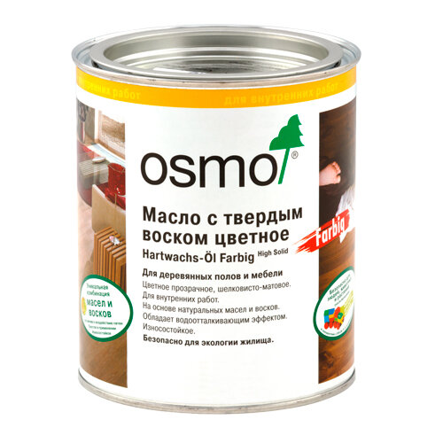 OSMO Масло Осмо с твердым воском цветное Osmo Hartwachs-Öl Farbig 0,125 л. 3071 Мёд