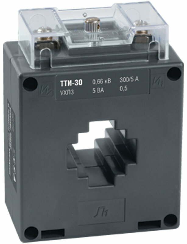 Трансформатор тока ТТИ-30 300/5А 5ВА без шины класс точности 0.5S IEK ITT20-3-05-0300