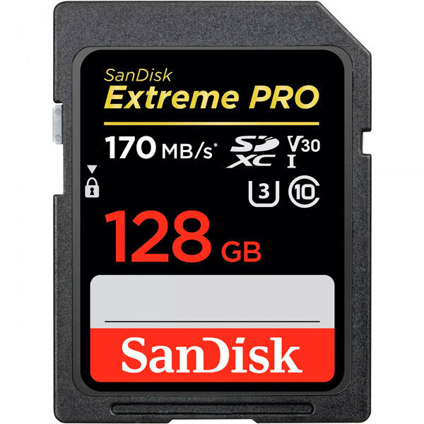 SanDisk Карта памяти SDXC SanDisk 128GB Extreme Pro UHS-I U3 V30