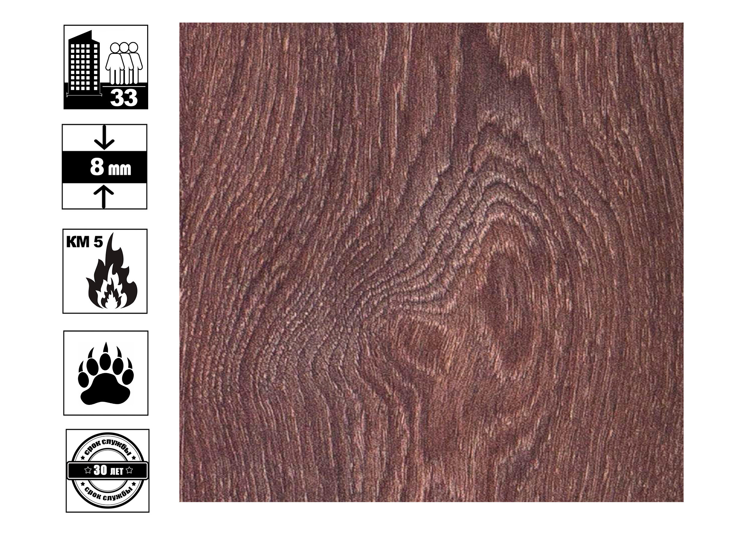 фото Ламинат Kronospan Forte 8 мм 33 класс Дуб барди