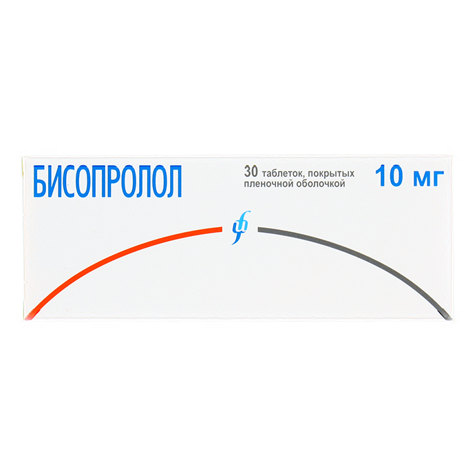 Бисопролол, таблетки покрыт.плен.об. 10 мг 30 шт