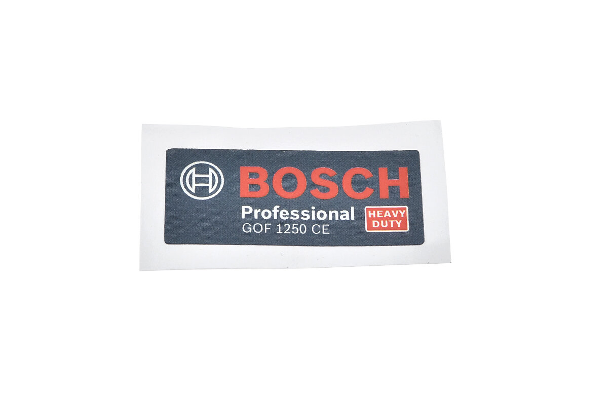 Этикетка фирмы подходит для фрезера BOSCH GOF 1250 CE (Тип 3601F26000) GOF 1250 CE (Тип 3601F26001)