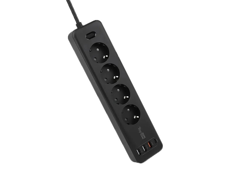 Сетевой фильтр TopON 4xSockets / 3xUSB / Type-C 3m Black TOP-PWS4