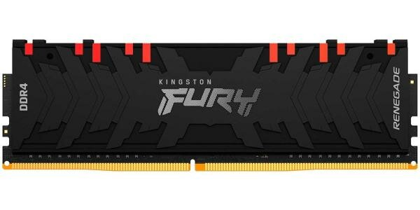 Оперативная память для компьютера 16Gb (1x16Gb) PC4-25600 3200MHz DDR4 DIMM CL16 Kingston FURY Renegade RGB (KF432C16RB1A/16)