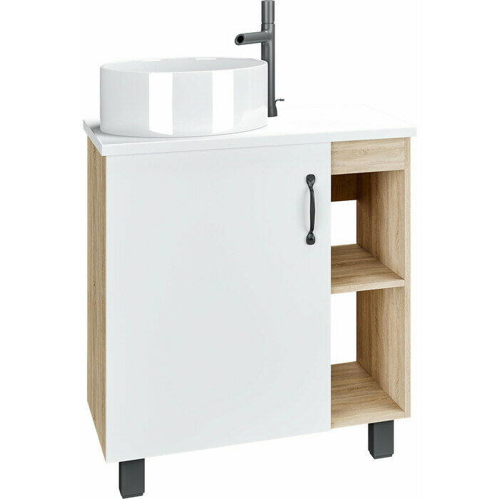 фото Тумба под раковину Grossman Флай 66х43 белый/дуб сонома (107001, 507001)