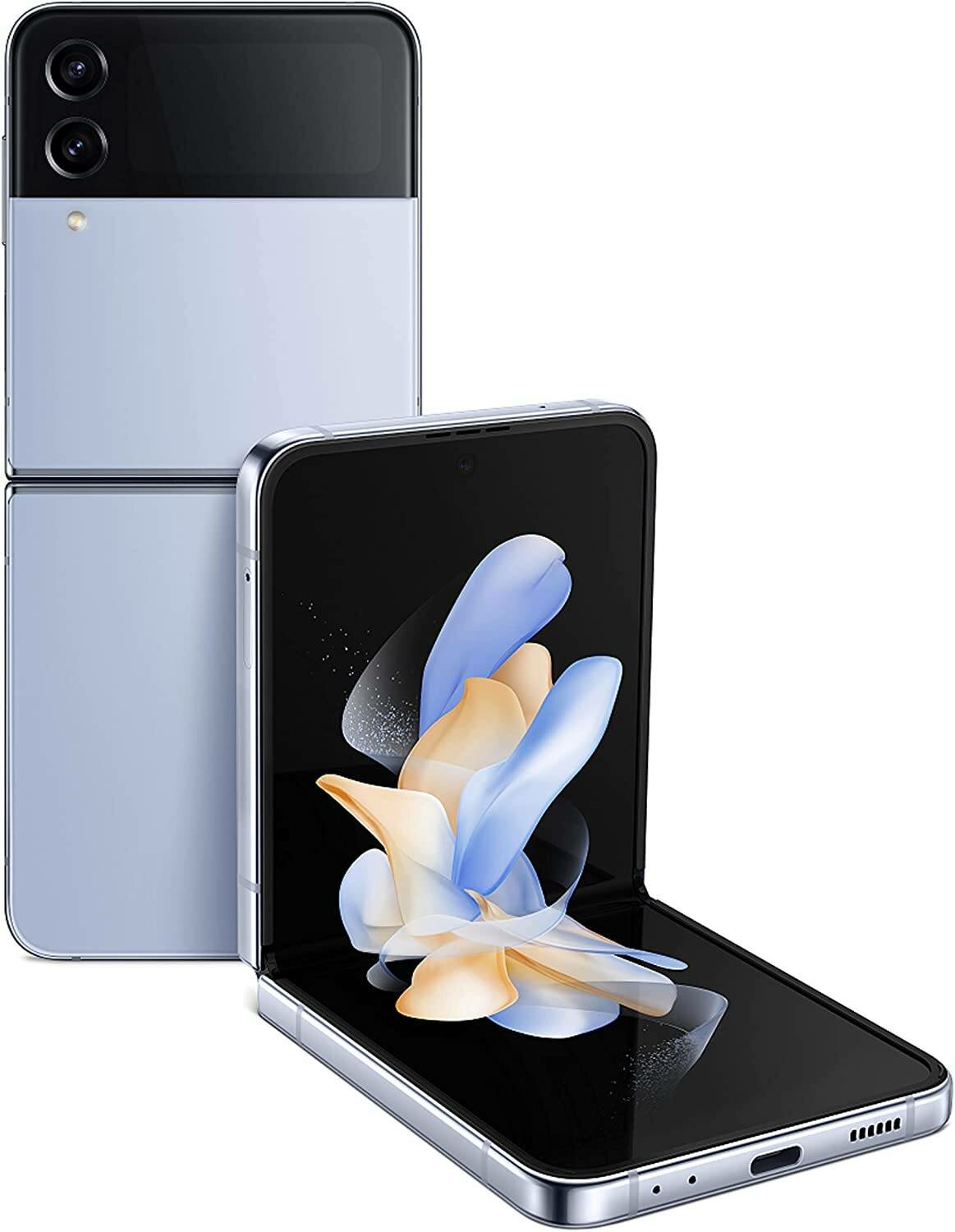 Смартфон Samsung Galaxy Z Flip 4 SM-F721B 256ГБ, голубой (sm-f721blbheue)