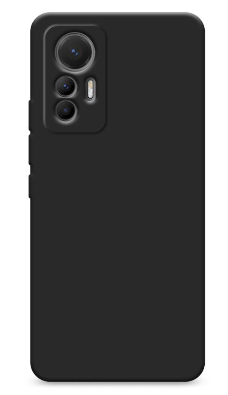 Чехол силиконовый для Xiaomi 12 Lite, c защитой камеры, черный