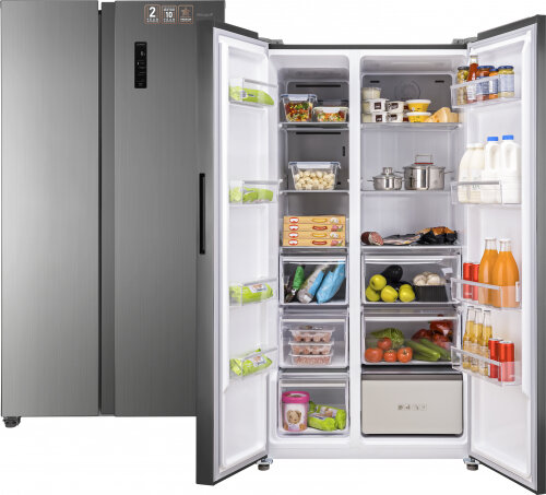 Отдельностоящий холодильник с инвертором и конвертируемой зоной Weissgauff Wsbs 735 NFX Inverter Professional