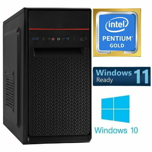 Офисный компьютер на процеccoре Intel Pentium Gold G6600 (12 ГБ / Intel UHD Graphics 630 / 480 ГБ / DVD-RW / 1 ТБ / Да / Windows 10 Pro)