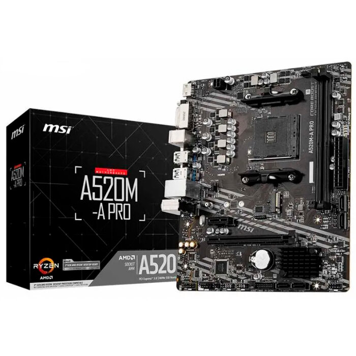 * // мат плата MSI A520M-A PRO, AM4, A520