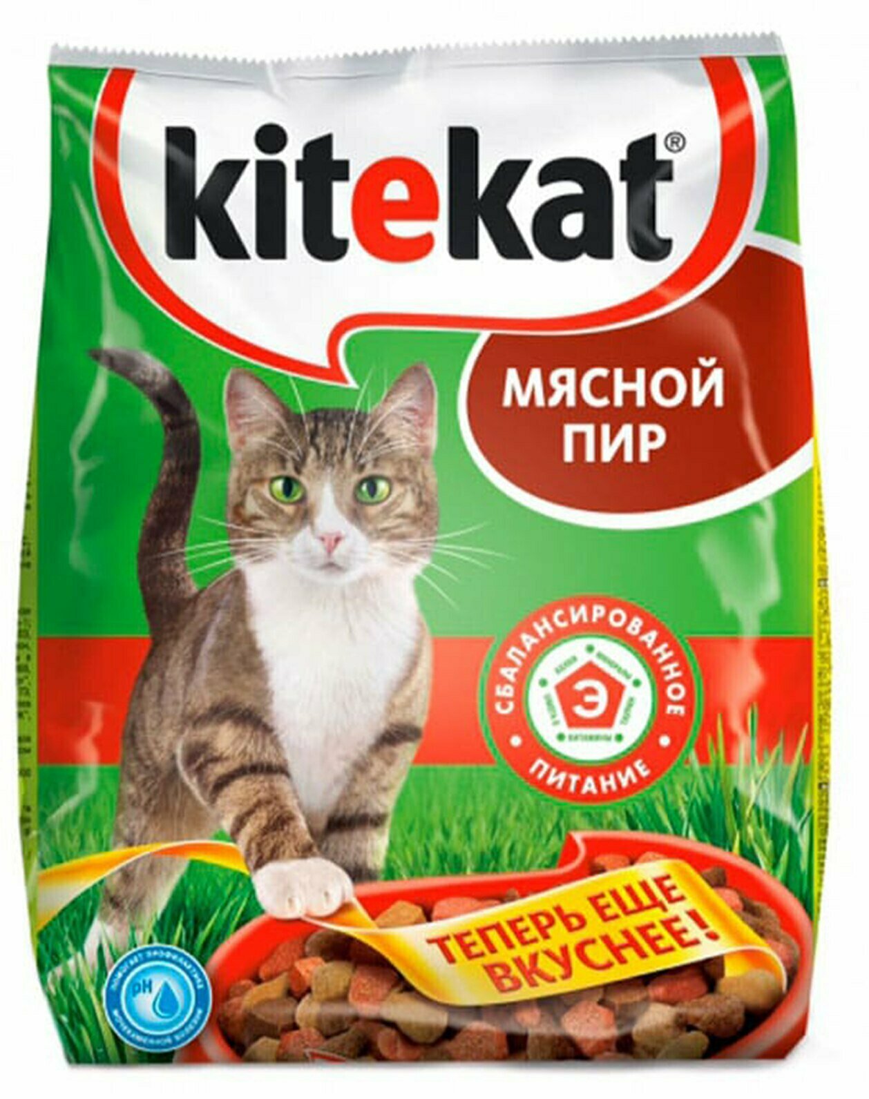 KiteKat Корм для кошек сухой Мясной Пир 350 гр
