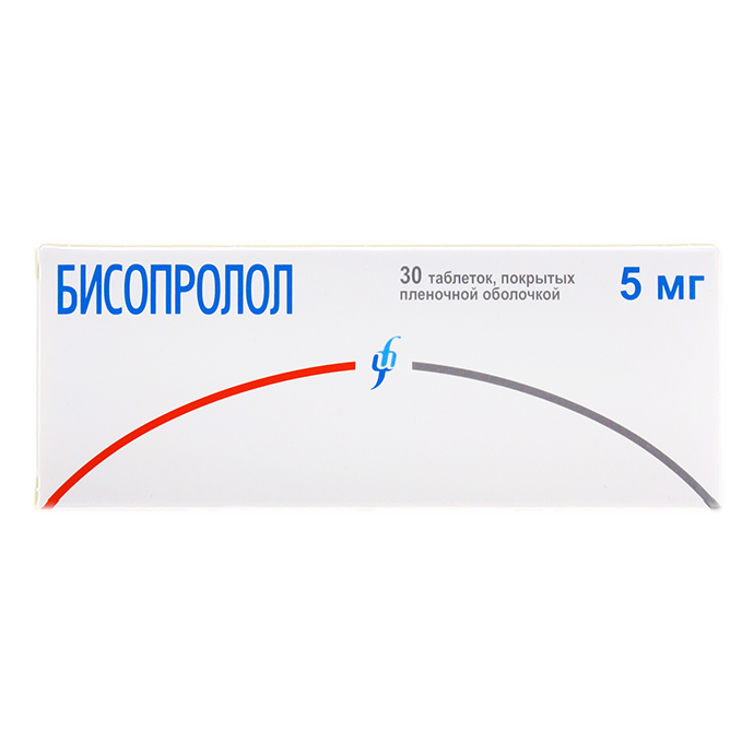 Бисопролол, таблетки покрыт.плен.об. 5 мг 30 шт