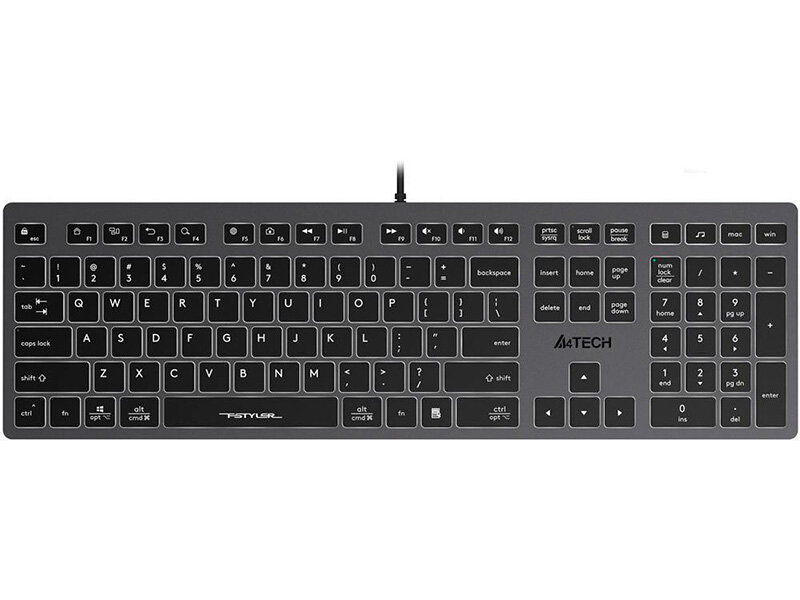 Клавиатура проводная A4Tech FX60H GREY/WHITE