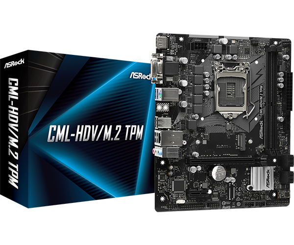 Материнская плата Asrock CML-HDV/M.2 TPM