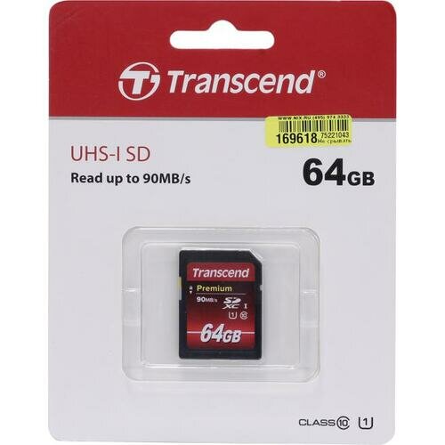 SD карта Transcend Premium 400X TS64GSDU1