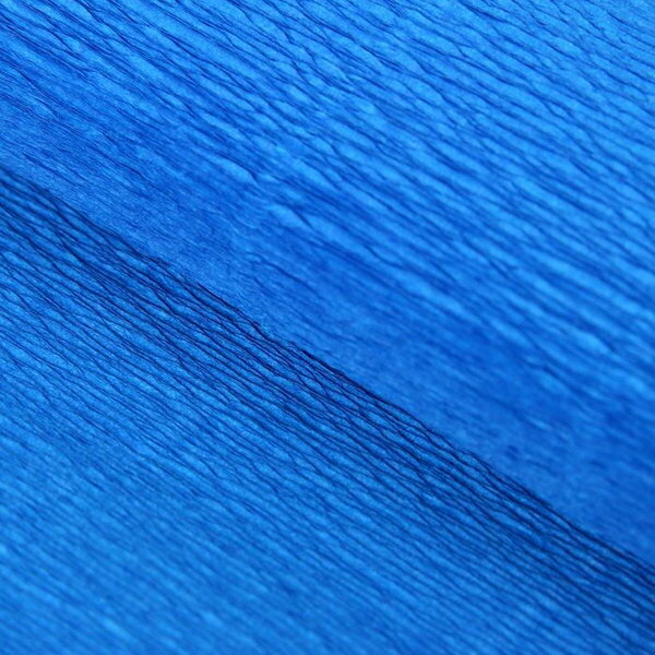 Бумага для упаковок и поделок, гофрированная, васильковая, синяя, однотонная, двусторонняя, рулон 1 шт., 0.5 x 2.5 м