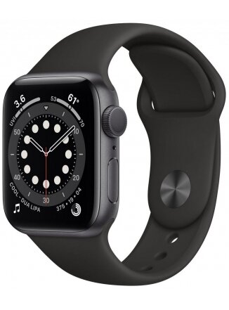 Умные часы Apple Watch Series 6 GPS 40 мм Aluminum Case with Sport Band (MG133), серый космос/черный