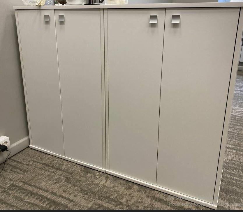 Шкаф средний широкий для документов в офис(2 средние двери ЛДСП) STYLE Л.СТ-2.3 Белый 778х410х1215 - фотография № 4