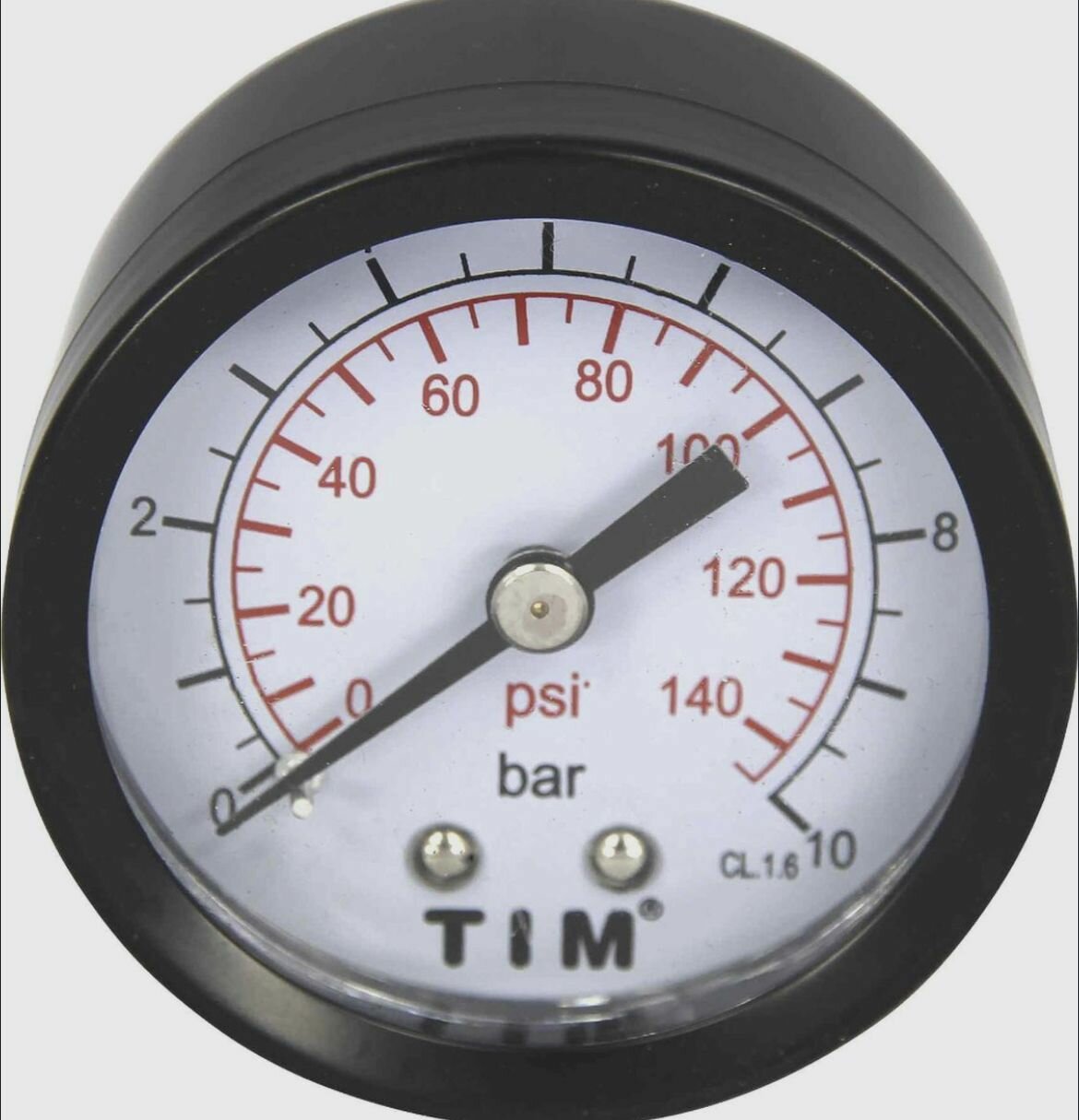 Манометр аксиального подключения 1/4" - 10 бар TIM Y-50T-10