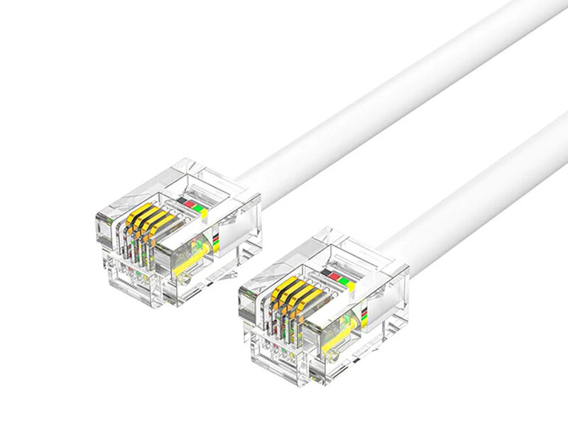 Vention Кабель телефонный RJ-11(6P-4C) для DSL-модема удлинитель плоский 2 м арт. IQBWH