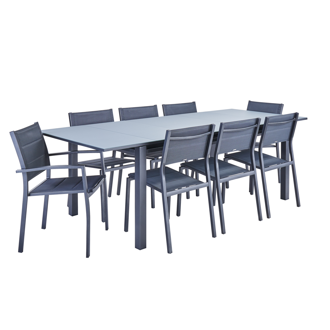 Садовый стол раздвижной Naterial Odyssea II 180/240x100x76 см алюминий/стекло антрацит - фотография № 8