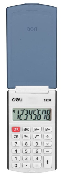 Калькулятор DELI E39217/BLACK 8 разр. карманный черн.