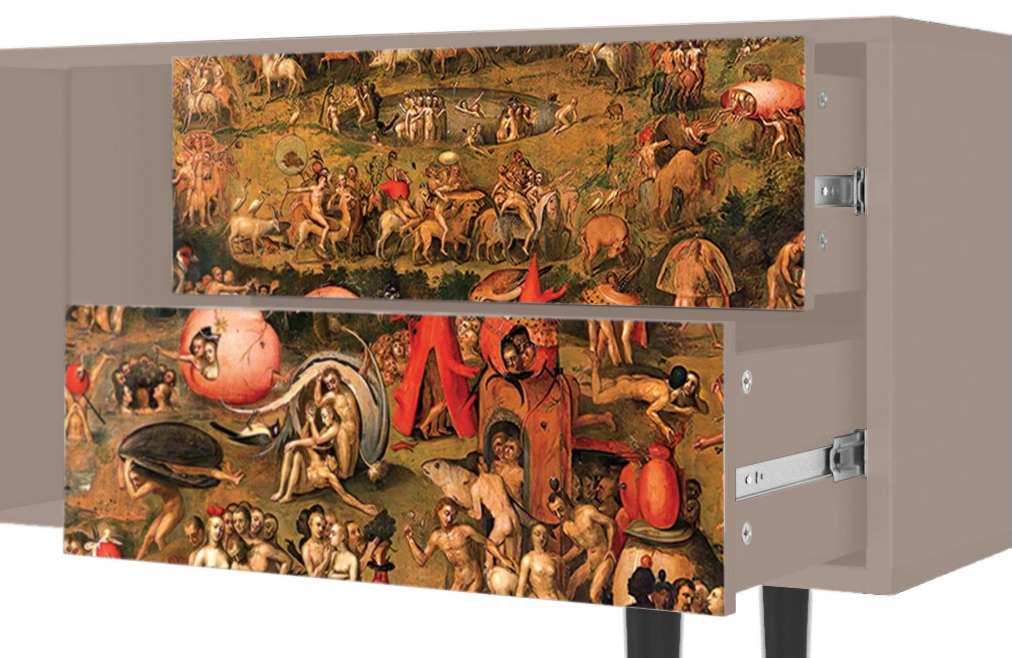 ТВ-Тумба - STORYZ - T1 Garden of Earthly Delights by Hieronymus Bosch, 170 x 69 x 48 см, Бежевый - фотография № 5